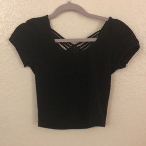 Black crop top